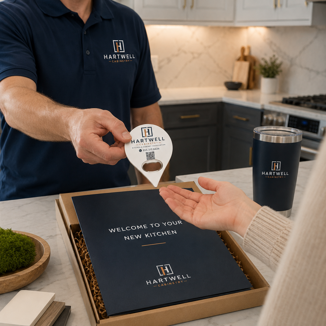 Kitchen Contractor Bottle Opener Magnets – promotional use scene