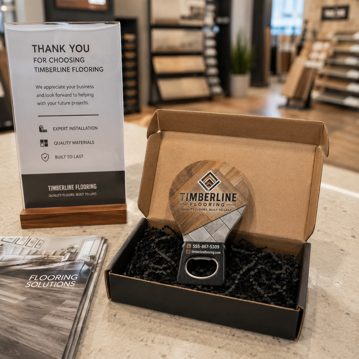 Flooring Company Bottle Opener Magnets – promotional use scene
