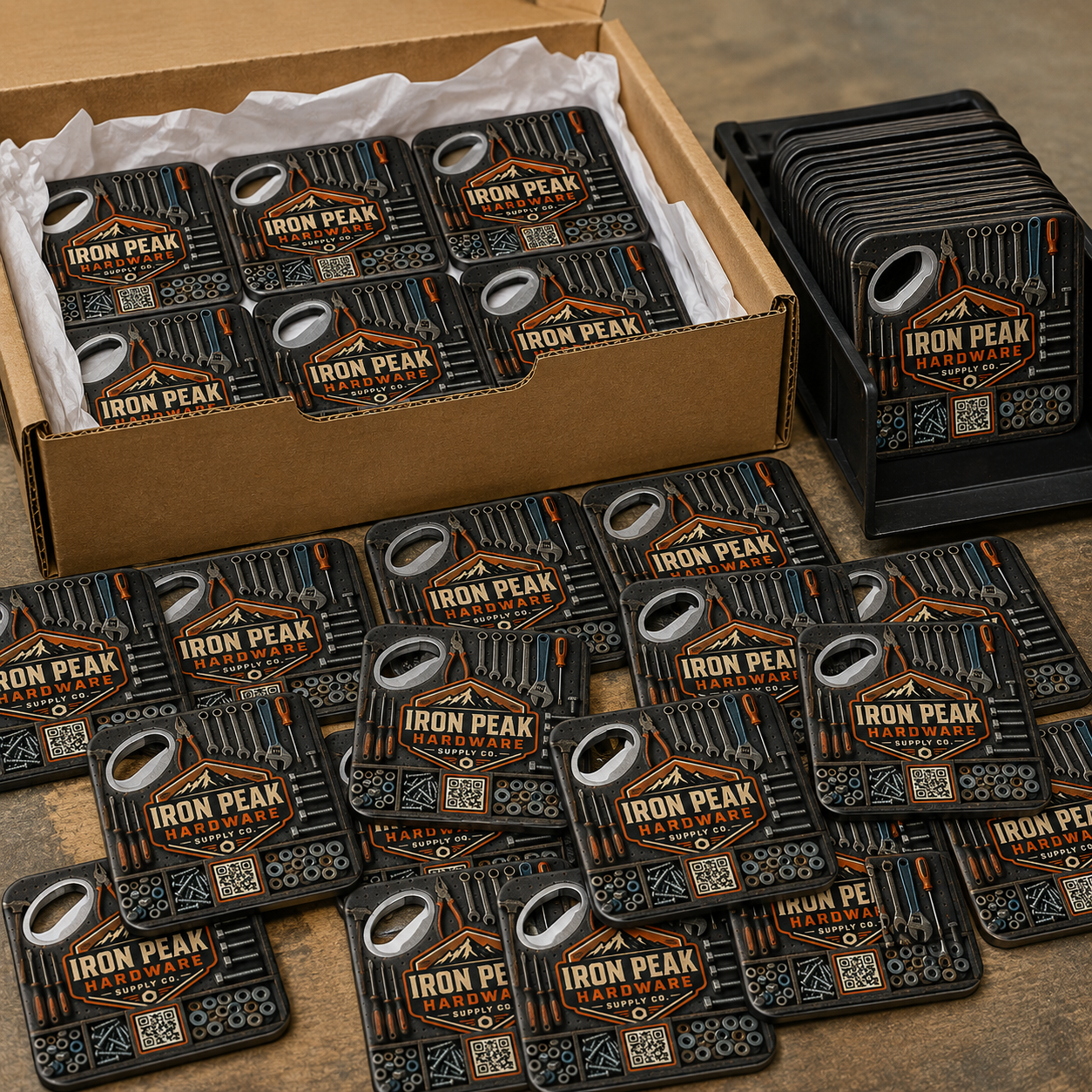 Hardware Store Bottle Opener Magnets – bulk order presentation