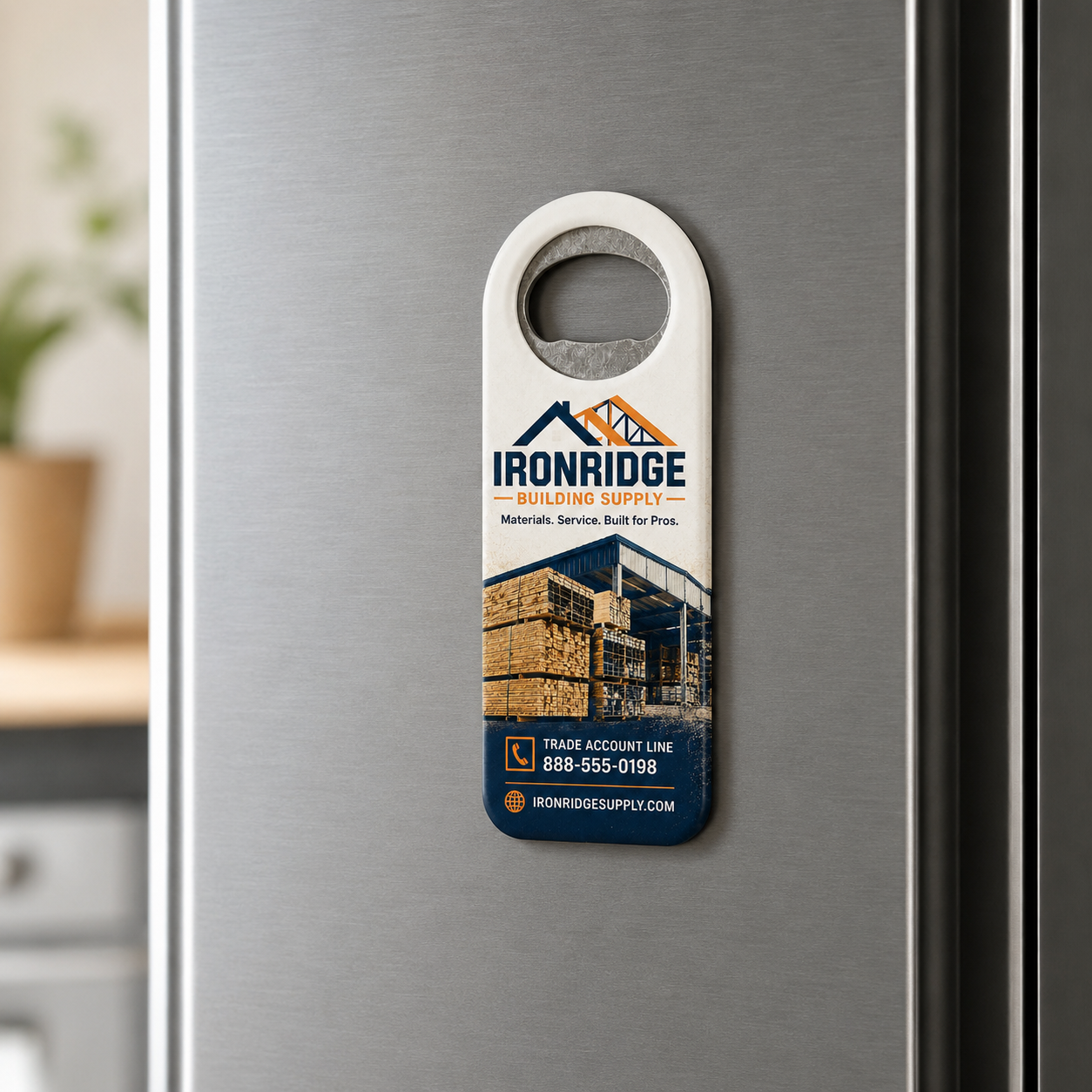 Building Supplier Bottle Opener Magnets – magnetic use on a metal surface