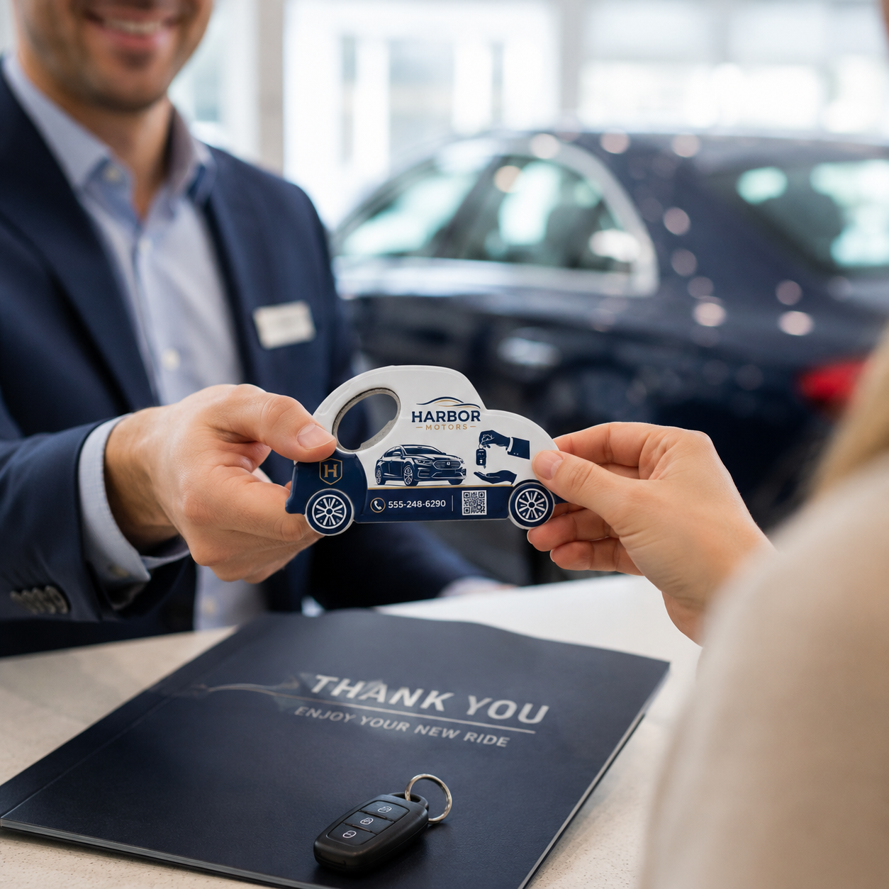 Car Dealership Bottle Opener Magnets – promotional use scene
