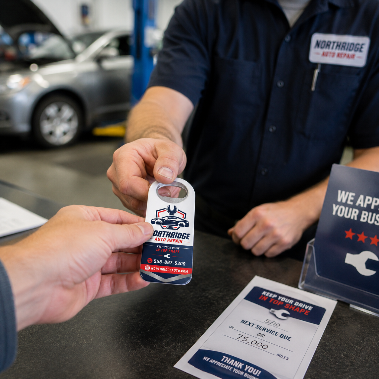 Auto Repair Bottle Opener Magnets – promotional use scene