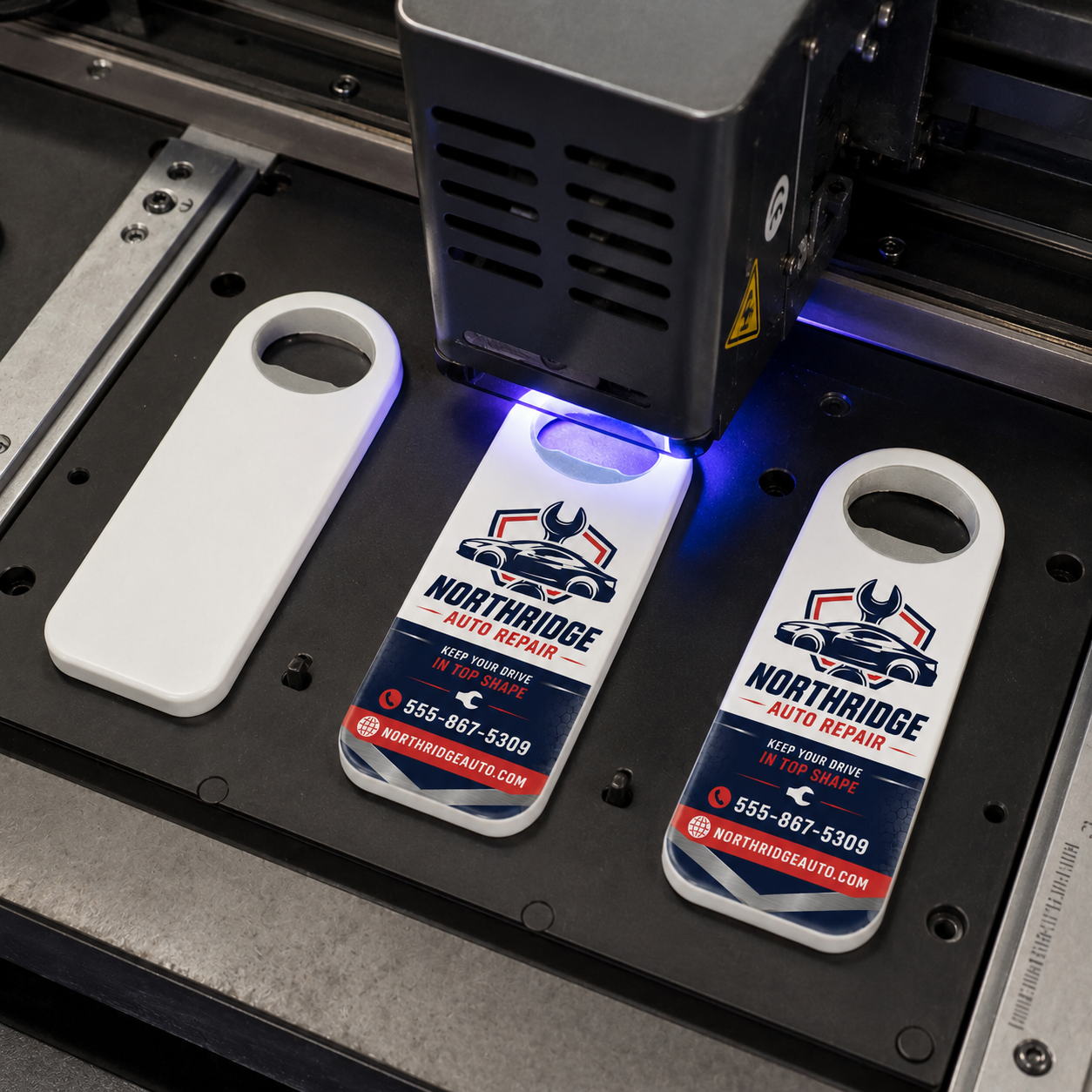 Auto Repair Bottle Opener Magnets – UV printing process