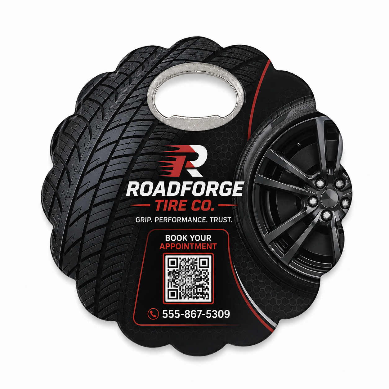 Tire Shop Bottle Opener Magnets – main product view