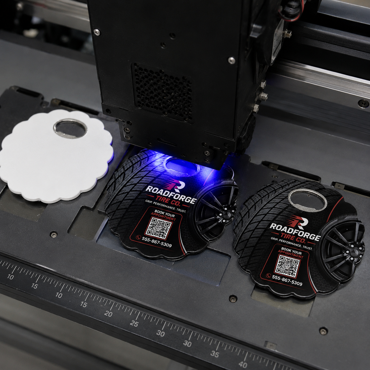 Tire Shop Bottle Opener Magnets – UV printing process