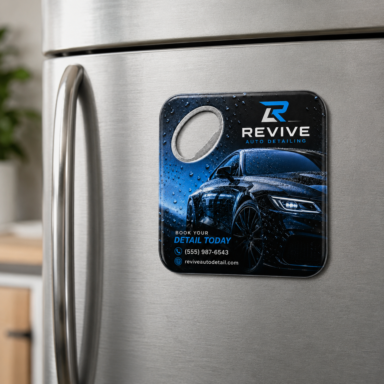 Car Detailing Bottle Opener Magnets – magnetic use on a metal surface