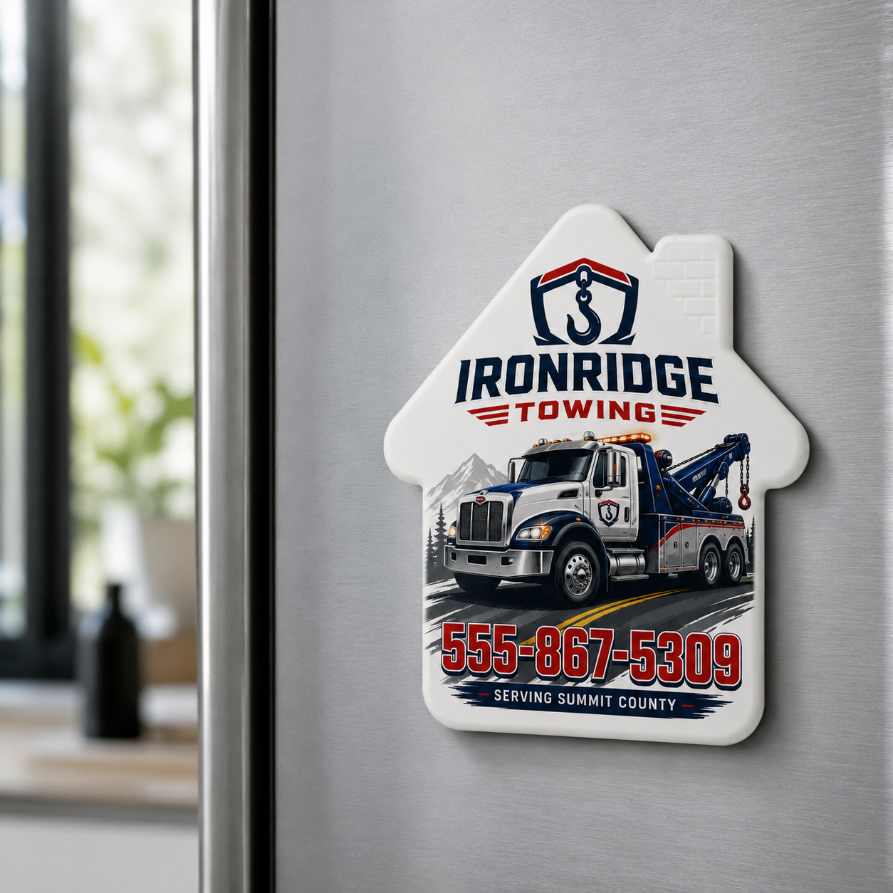 Towing Company Bottle Opener Magnets – magnetic use on a metal surface