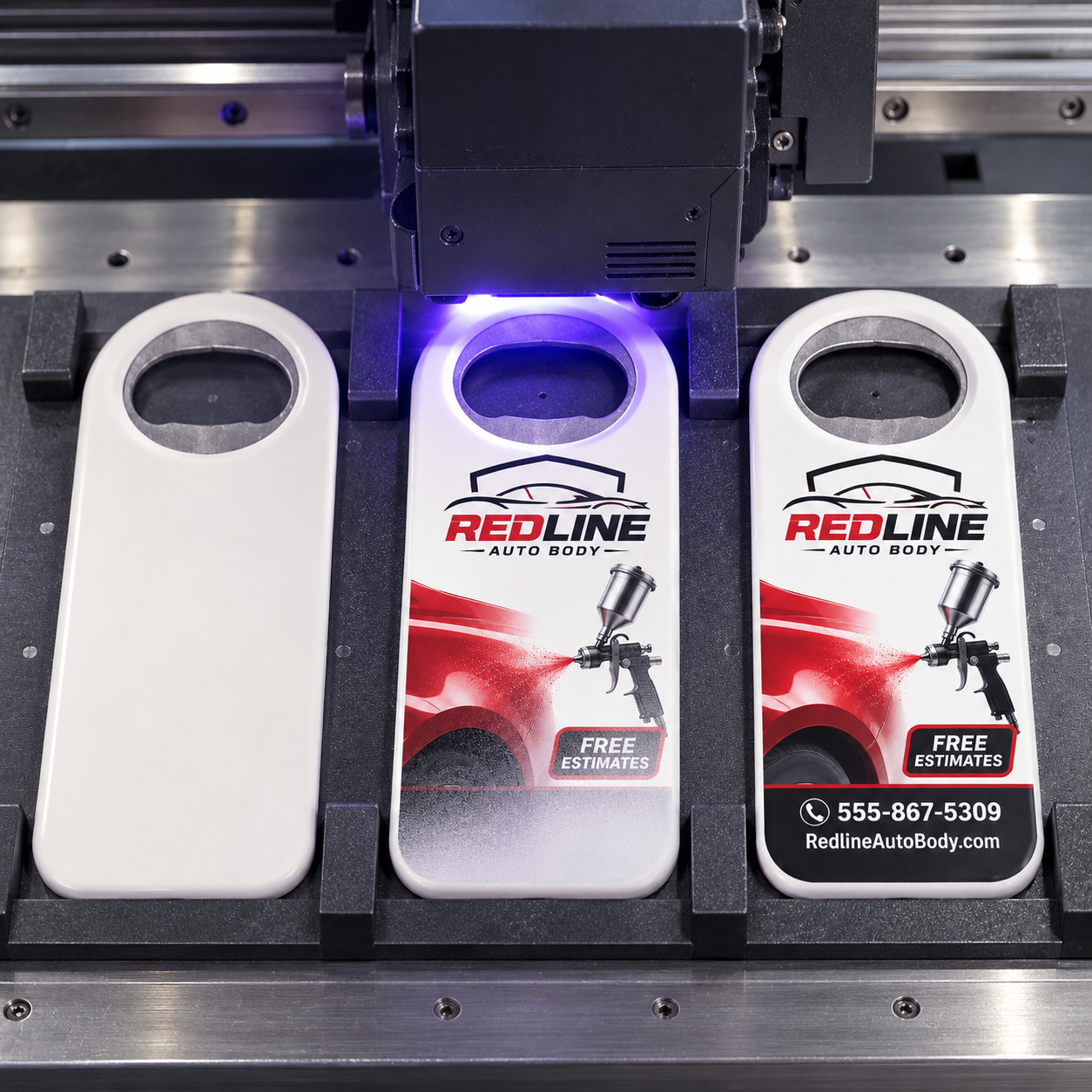 Auto Body Shop Bottle Opener Magnets – UV printing process