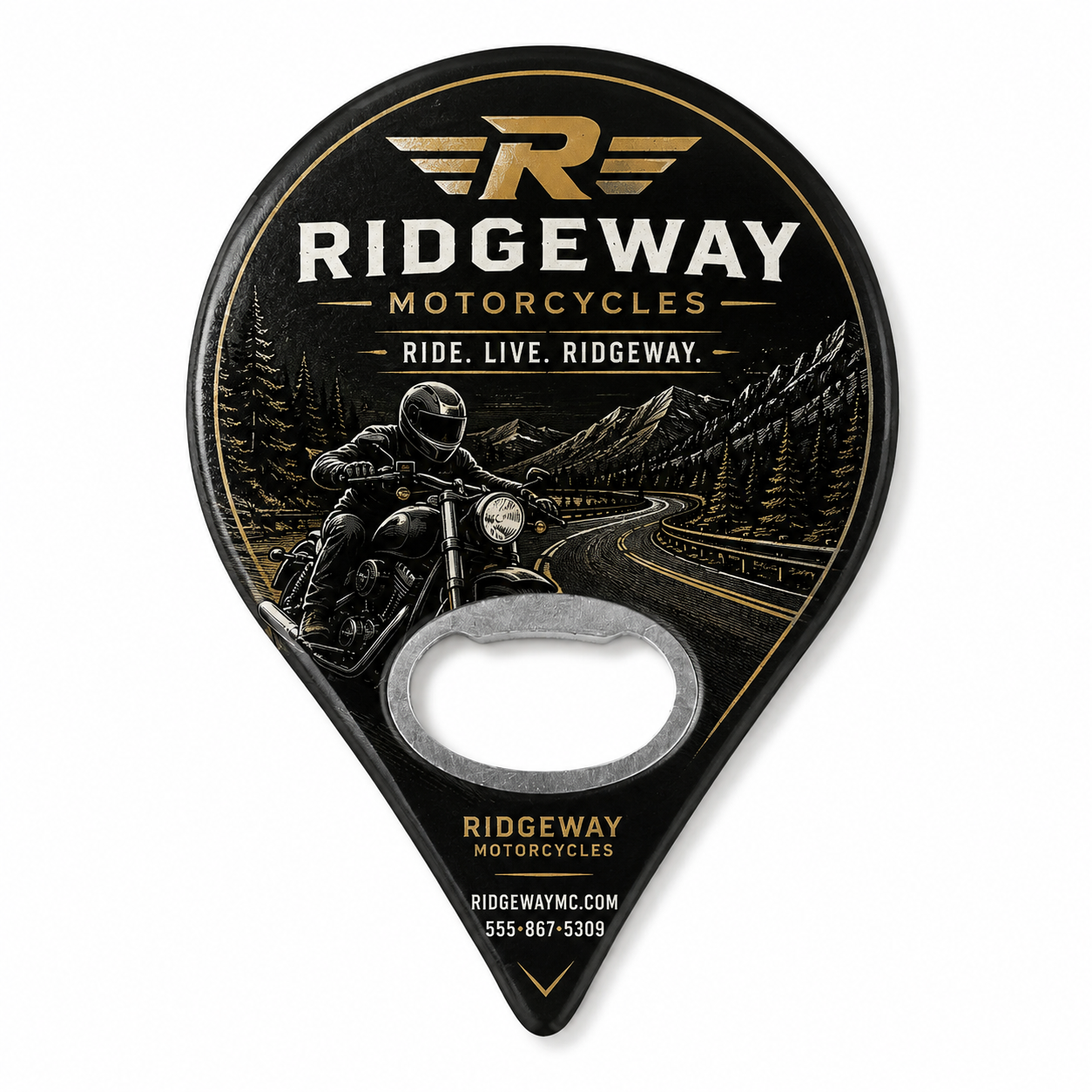 Motorcycle Dealer Bottle Opener Magnets – main product view