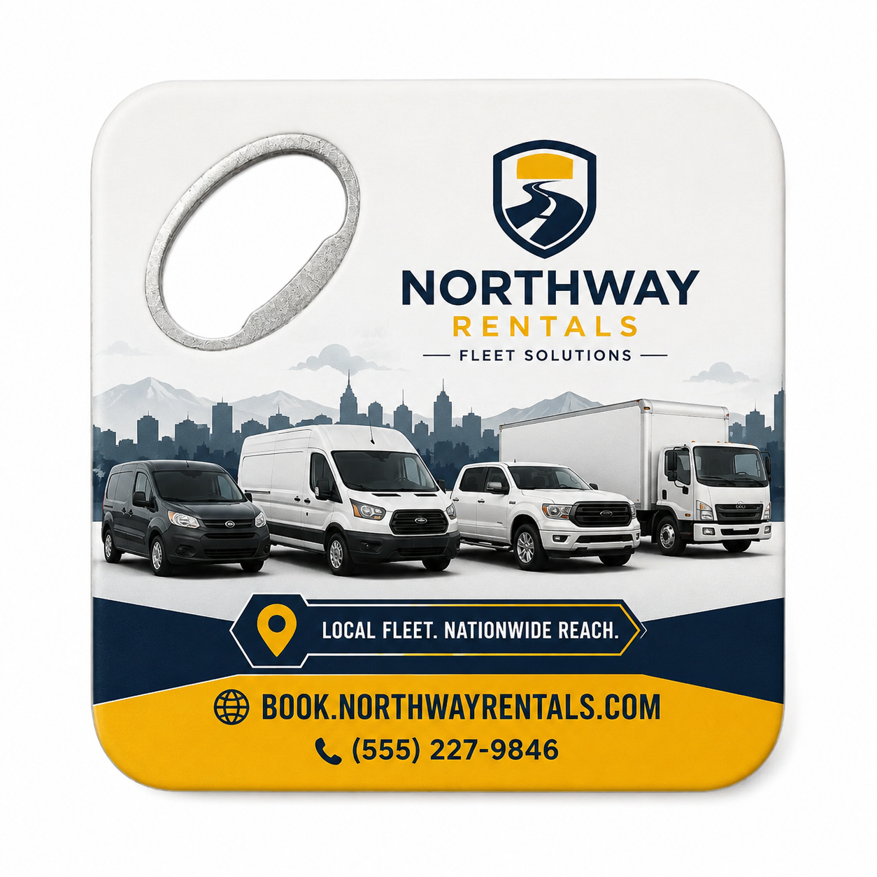 Vehicle Rental Bottle Opener Magnets – main product view