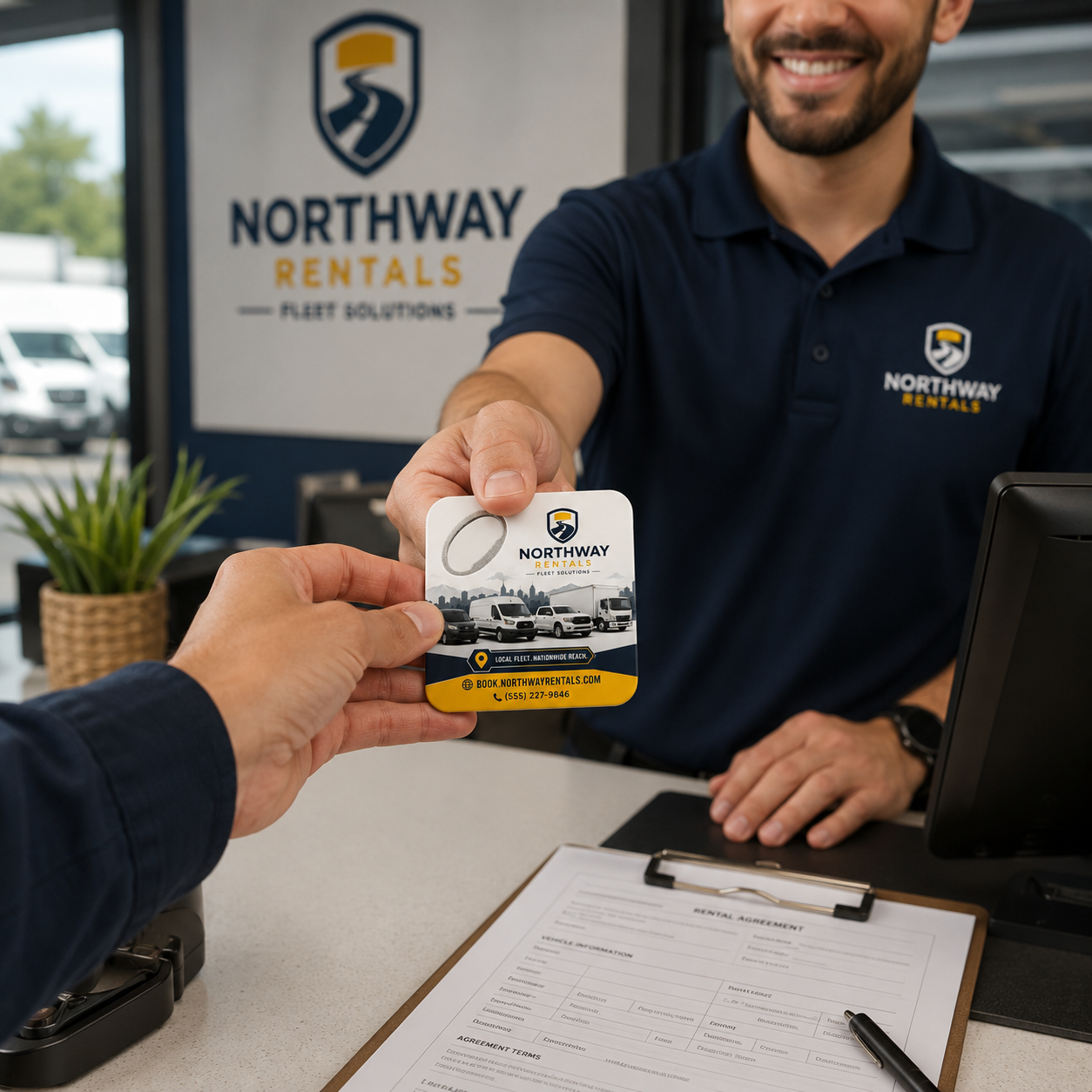 Vehicle Rental Bottle Opener Magnets – promotional use scene