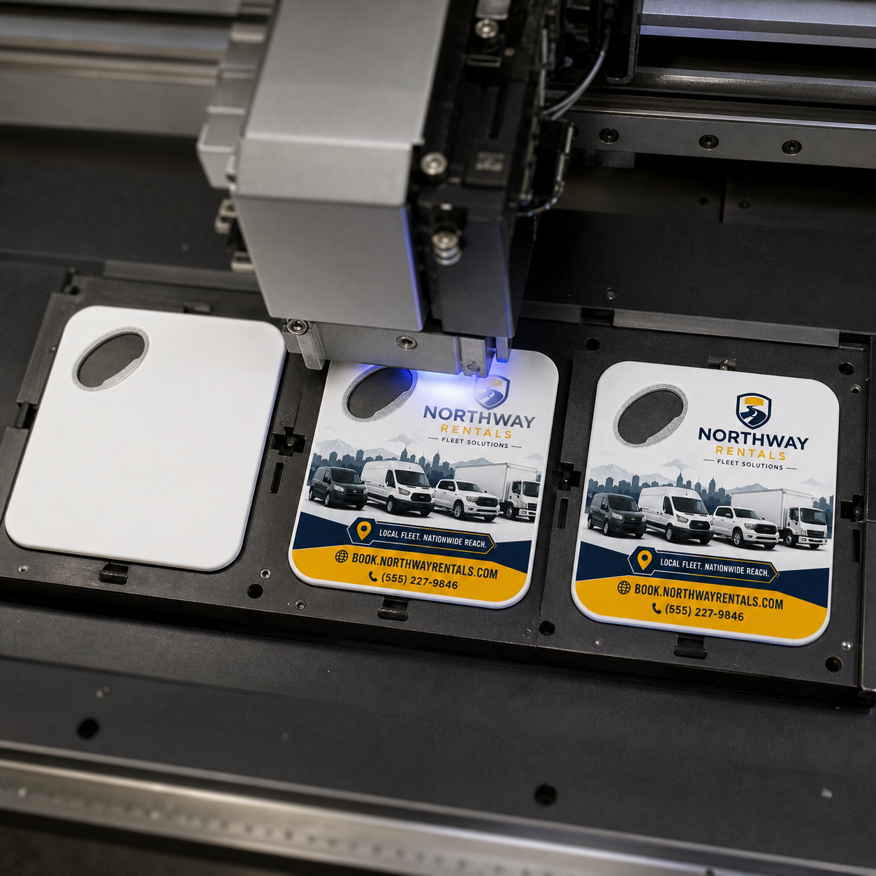 Vehicle Rental Bottle Opener Magnets – UV printing process