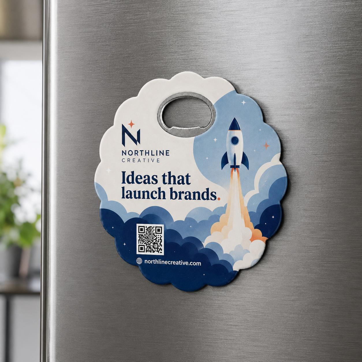 Marketing Agency Bottle Opener Magnets – magnetic use on a metal surface