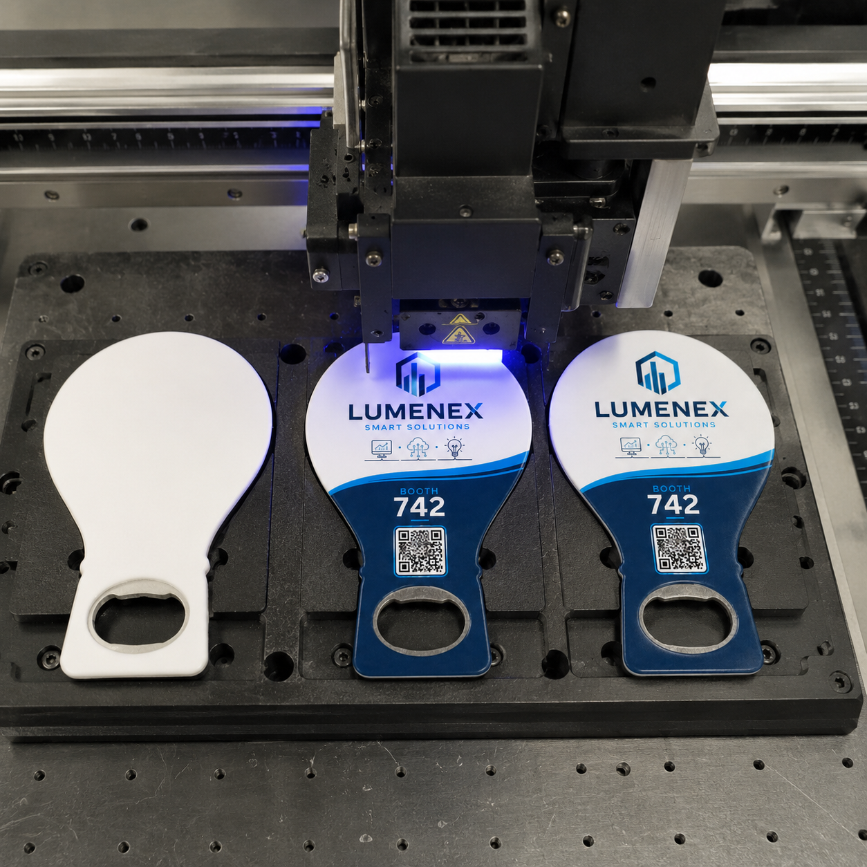 Trade Show Bottle Opener Magnets – UV printing process