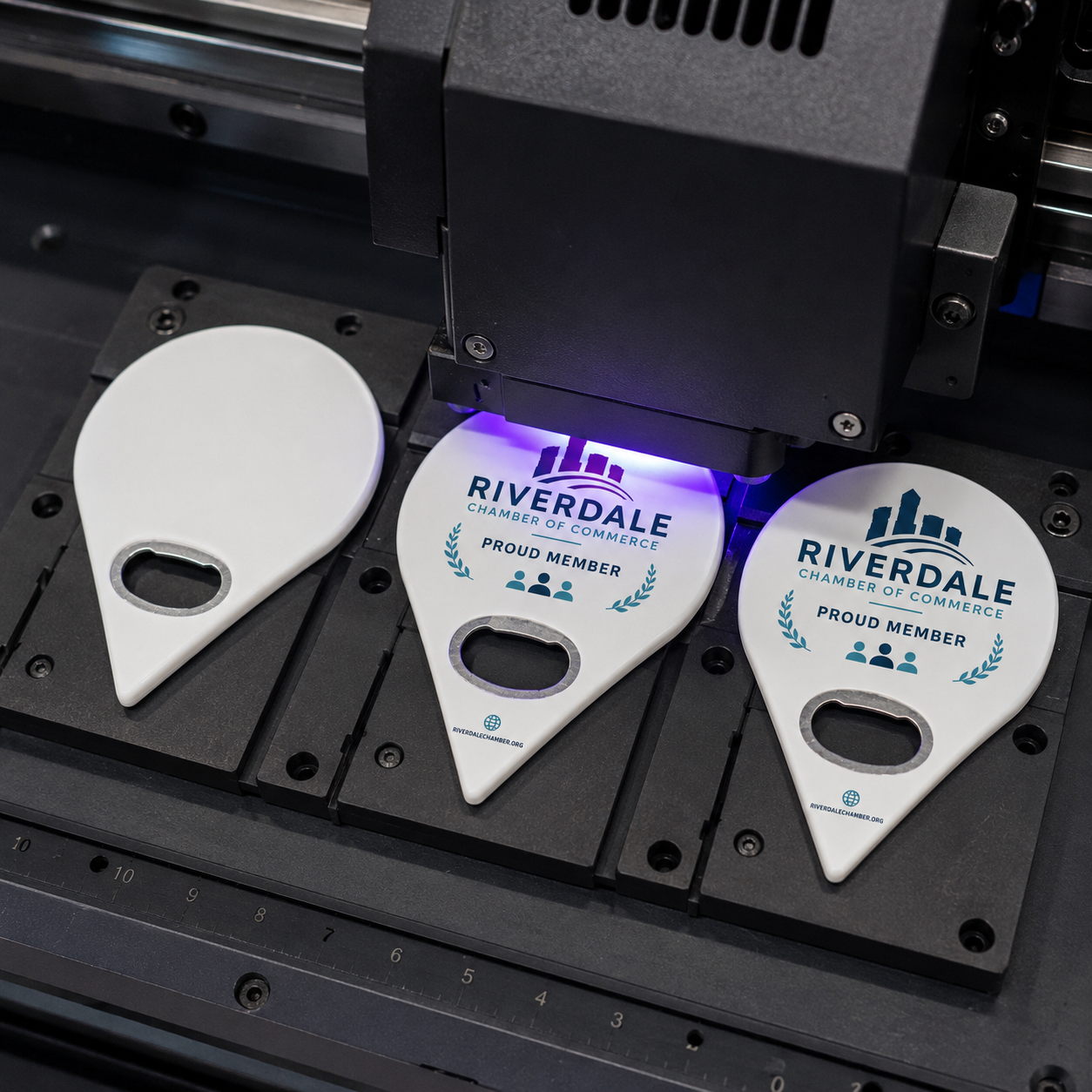 Chamber of Commerce Bottle Opener Magnets – UV printing process