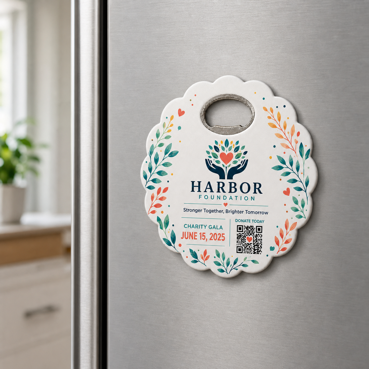 Fundraiser Bottle Opener Magnets – magnetic use on a metal surface