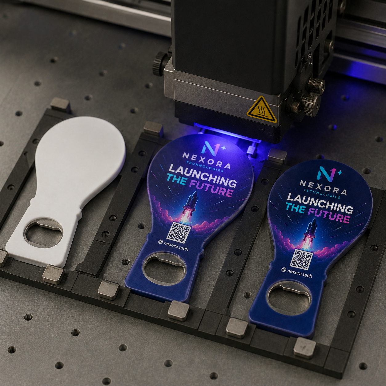 Product Launch Bottle Opener Magnets – UV printing process