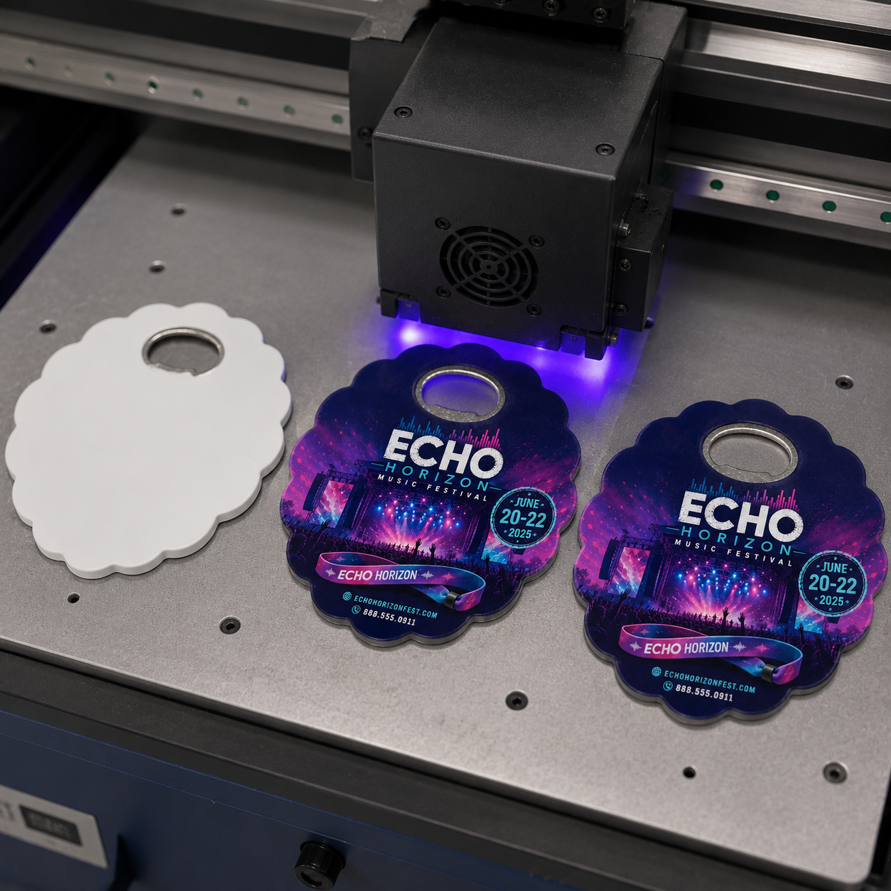 Festival Bottle Opener Magnets – UV printing process