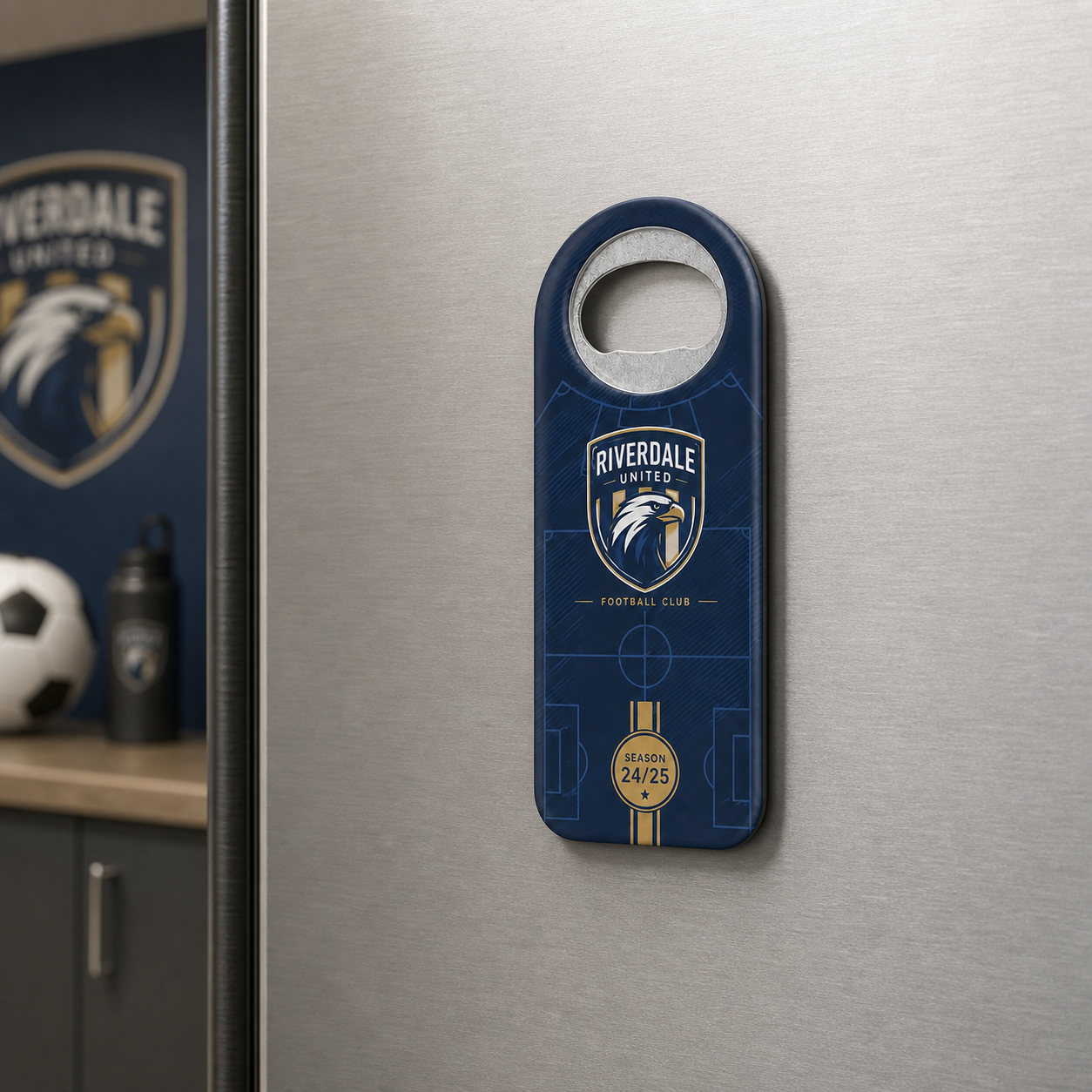 Sports Club Bottle Opener Magnets – magnetic use on a metal surface