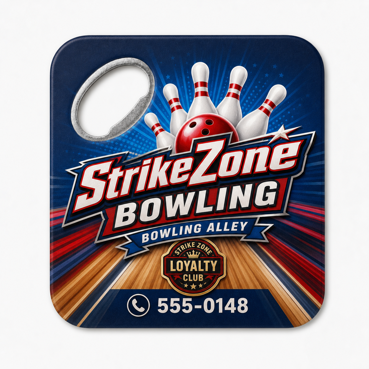 Bowling Alley Bottle Opener Magnets – main product view