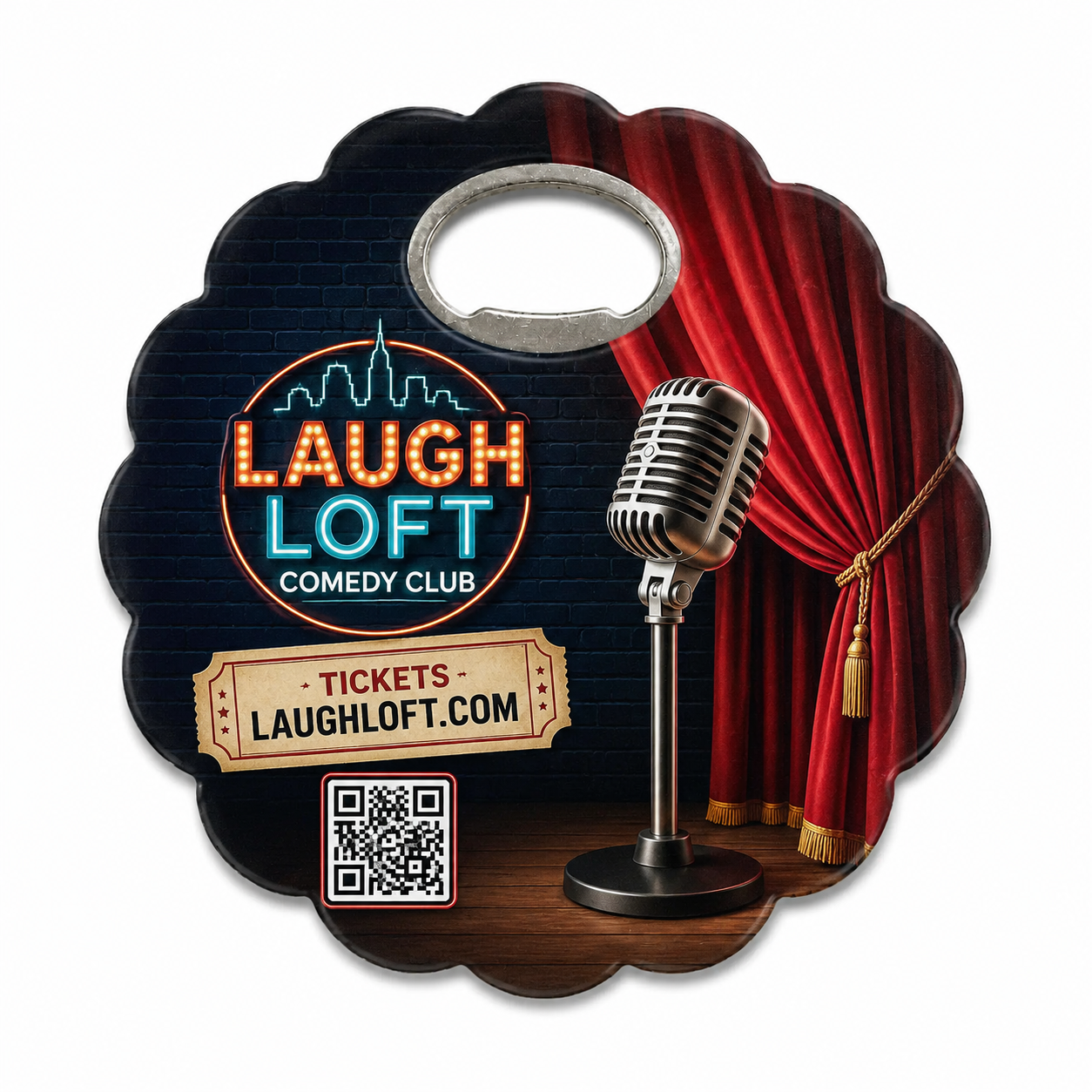 Comedy Club Bottle Opener Magnets – main product view