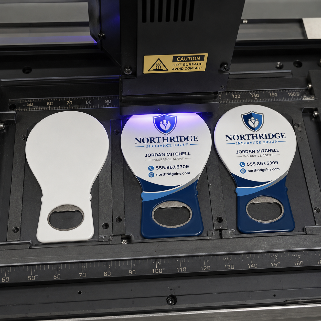 Insurance Agency Bottle Opener Magnets – UV printing process