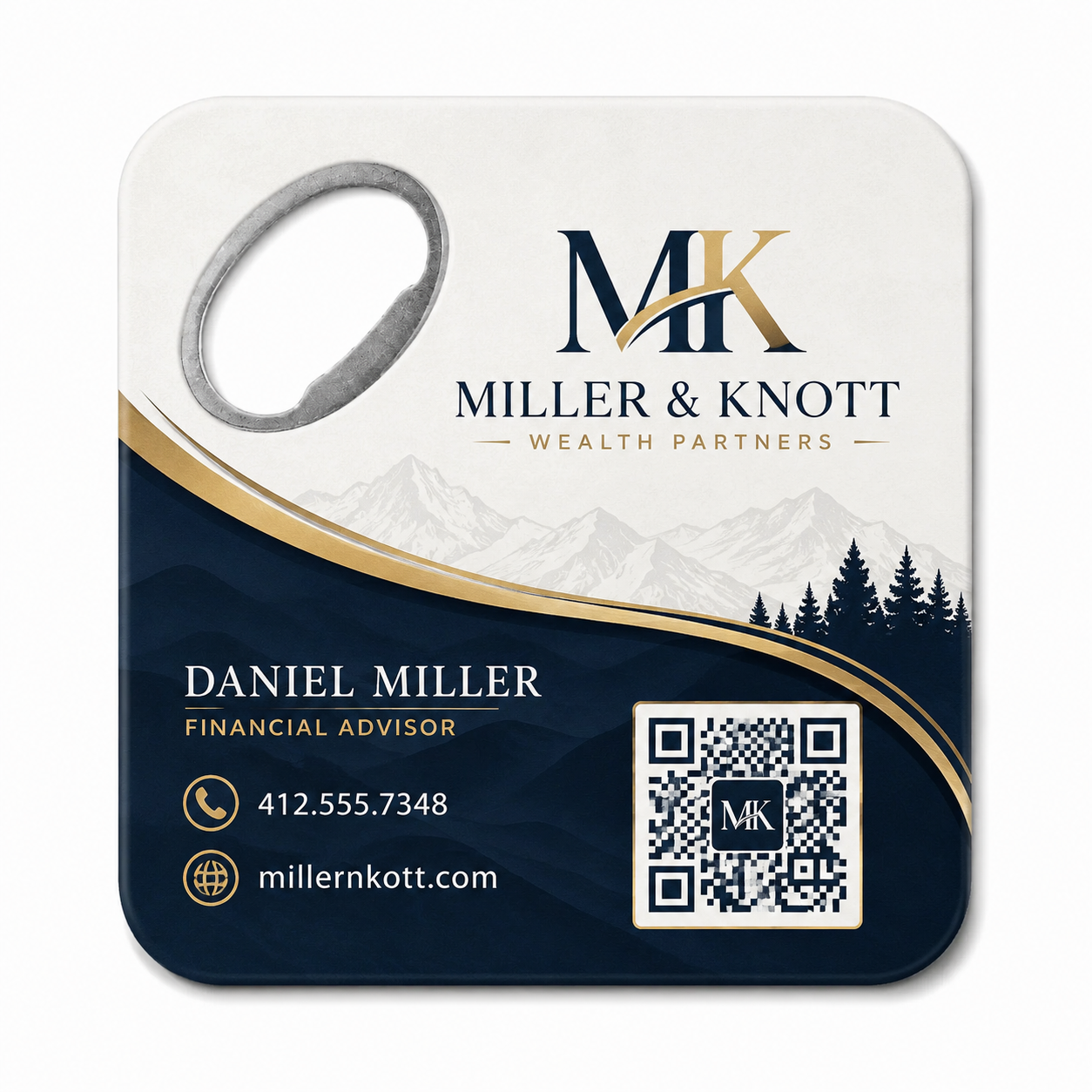 Financial Advisor Bottle Opener Magnets – main product view