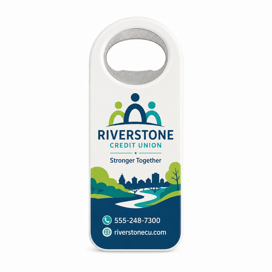 Credit Union Bottle Opener Magnets – main product view