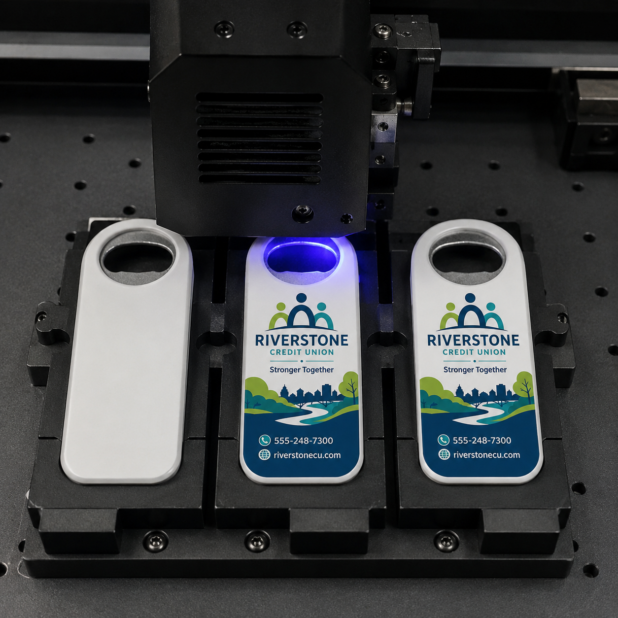 Credit Union Bottle Opener Magnets – UV printing process