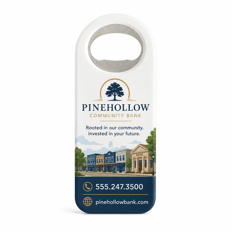 Community Bank Bottle Opener Magnets – main product view