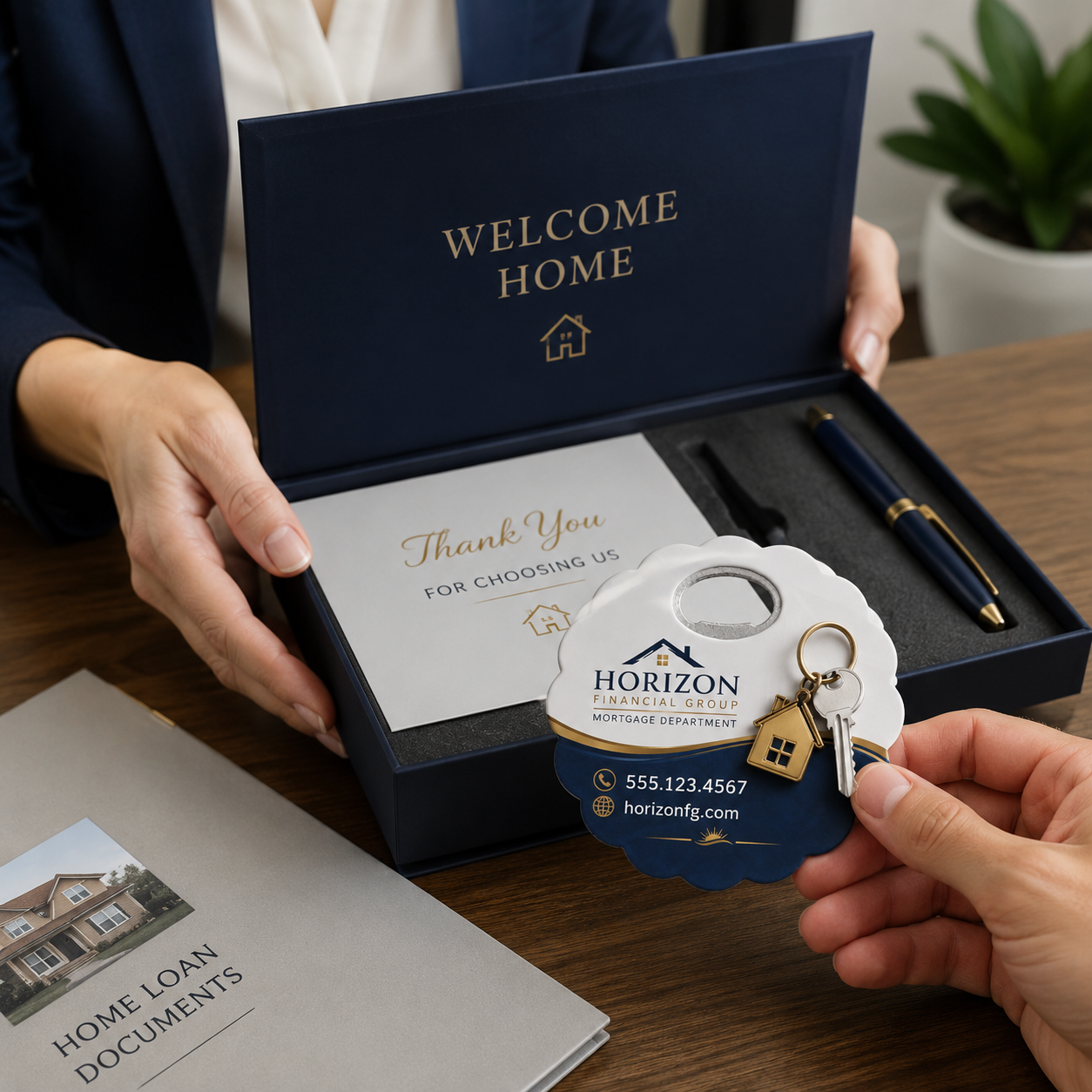 Mortgage Department Bottle Opener Magnets – promotional use scene
