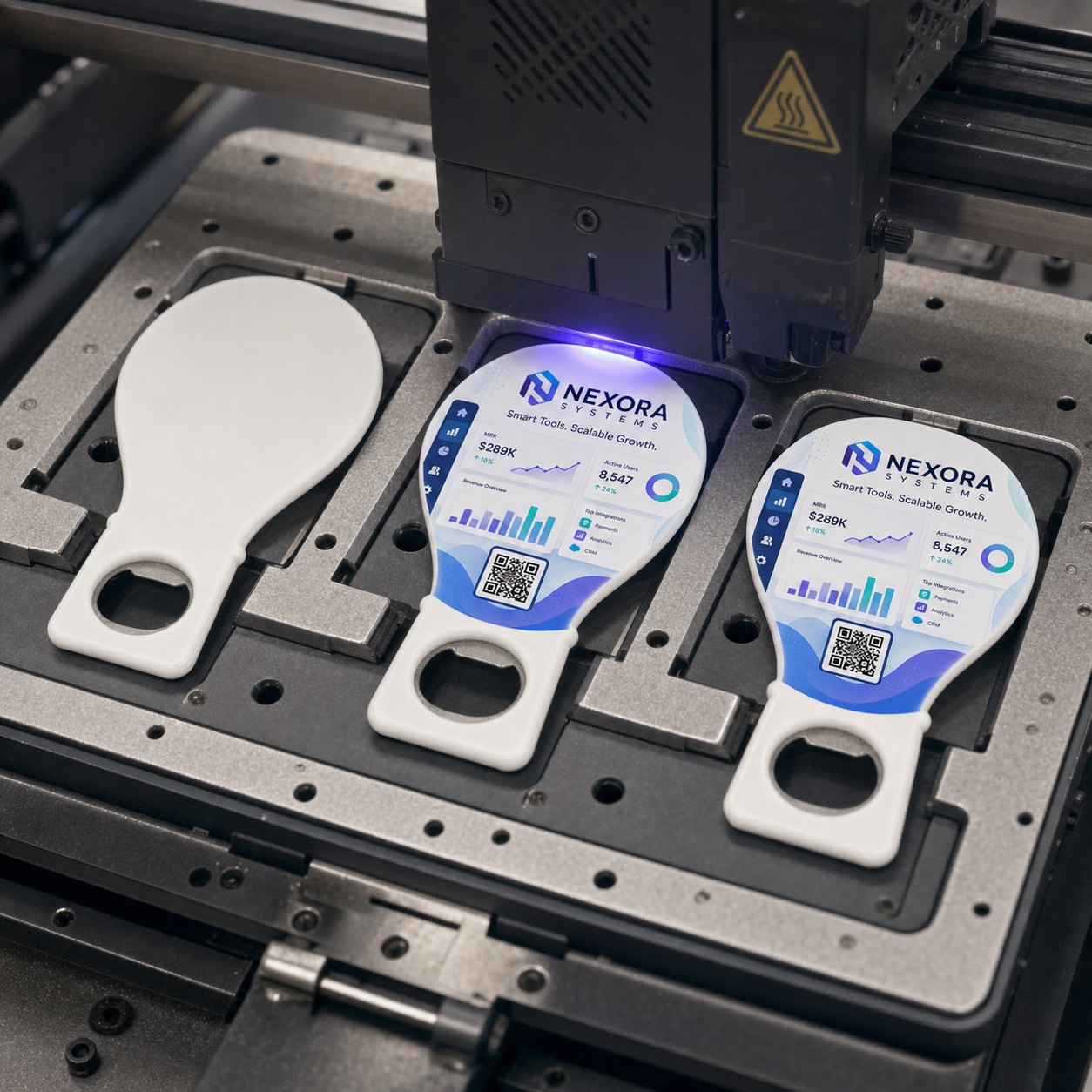 SaaS Bottle Opener Magnets – UV printing process
