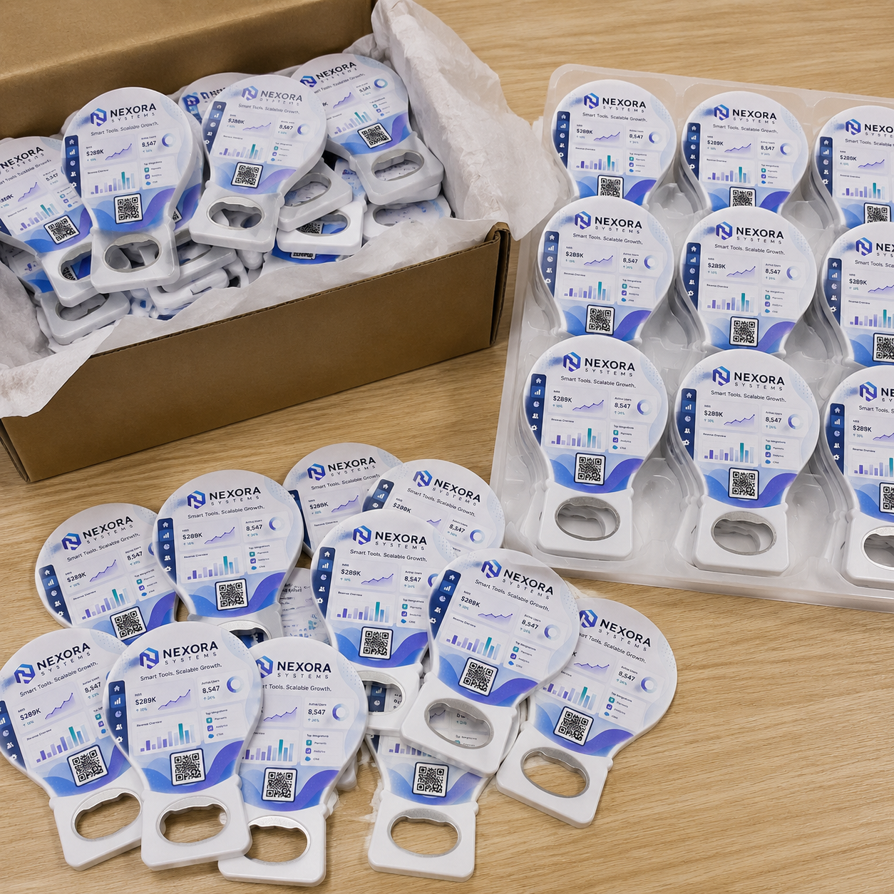 SaaS Bottle Opener Magnets – bulk order presentation