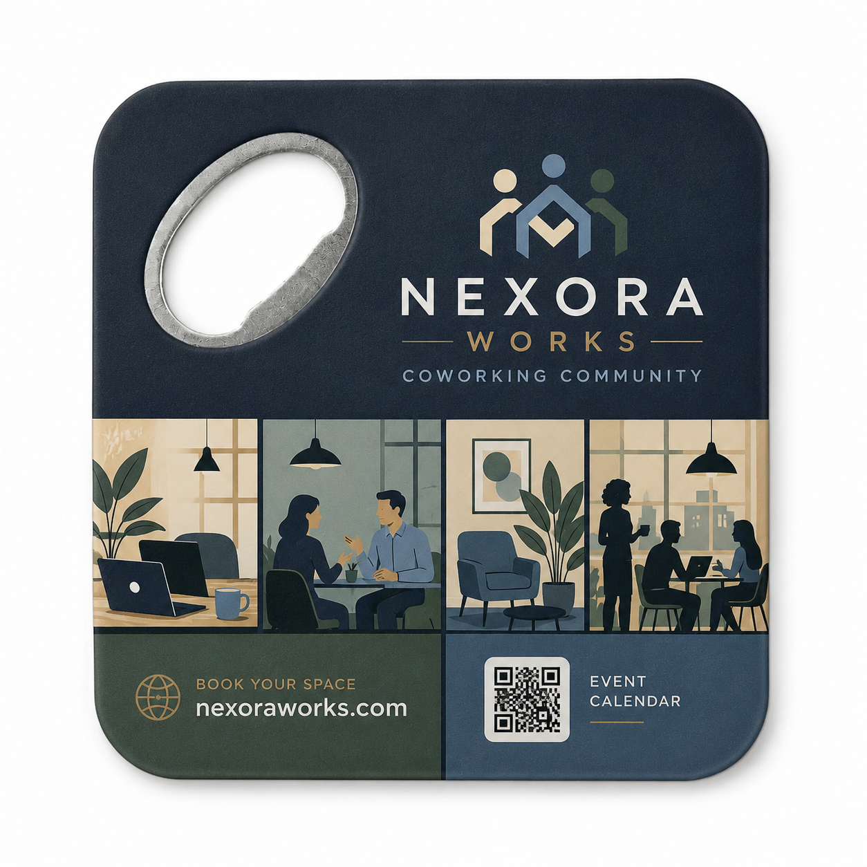 Coworking Space Bottle Opener Magnets – main product view