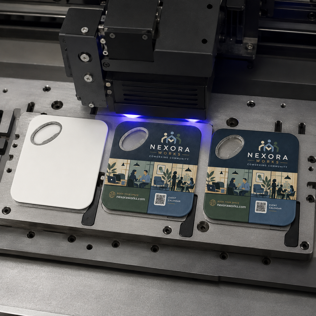 Coworking Space Bottle Opener Magnets – UV printing process