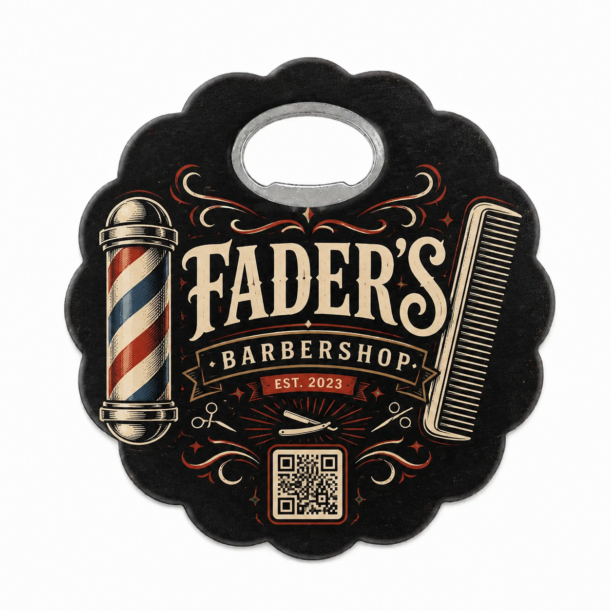 Barbershop Bottle Opener Magnets – main product view