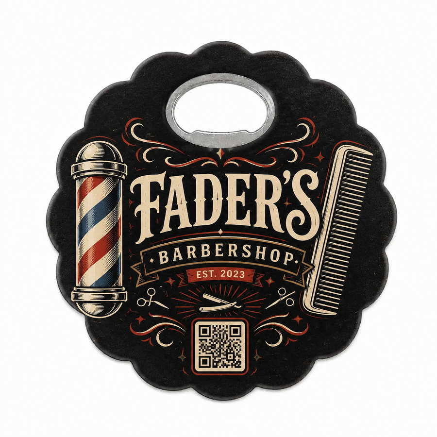 Barbershop Bottle Opener Magnets – main product view