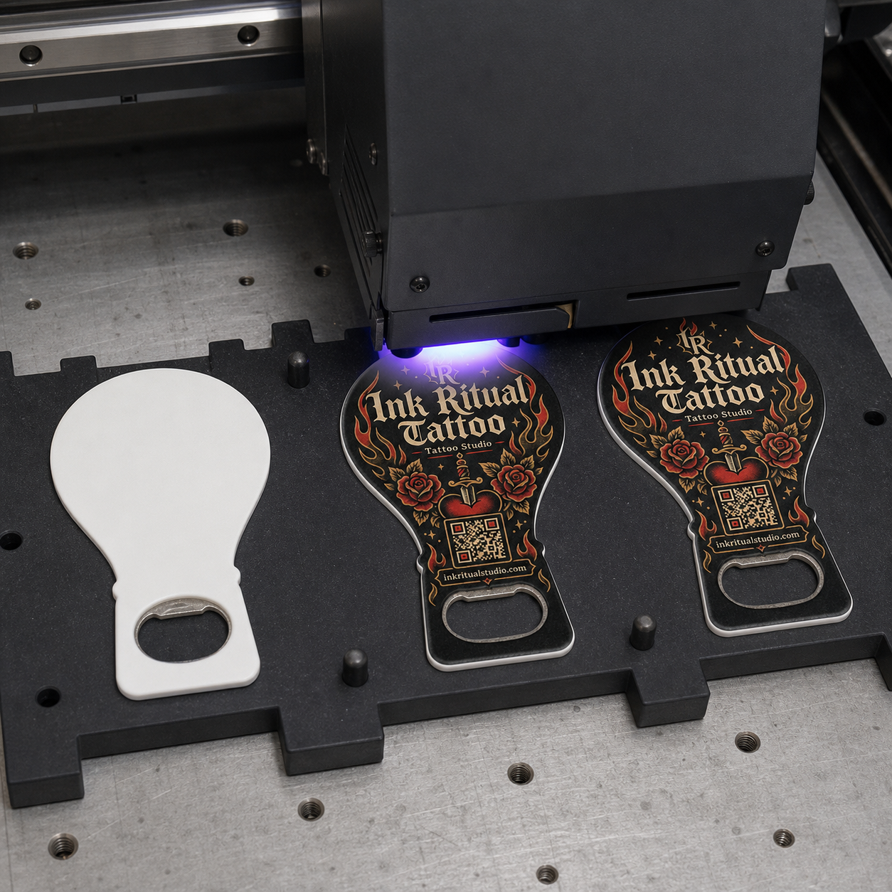 Tattoo Studio Bottle Opener Magnets – UV printing process
