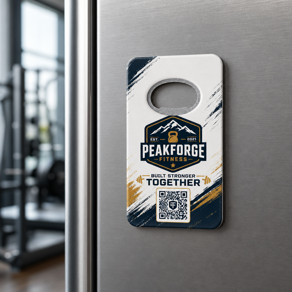 Gym Bottle Opener Magnets – magnetic use on a metal surface