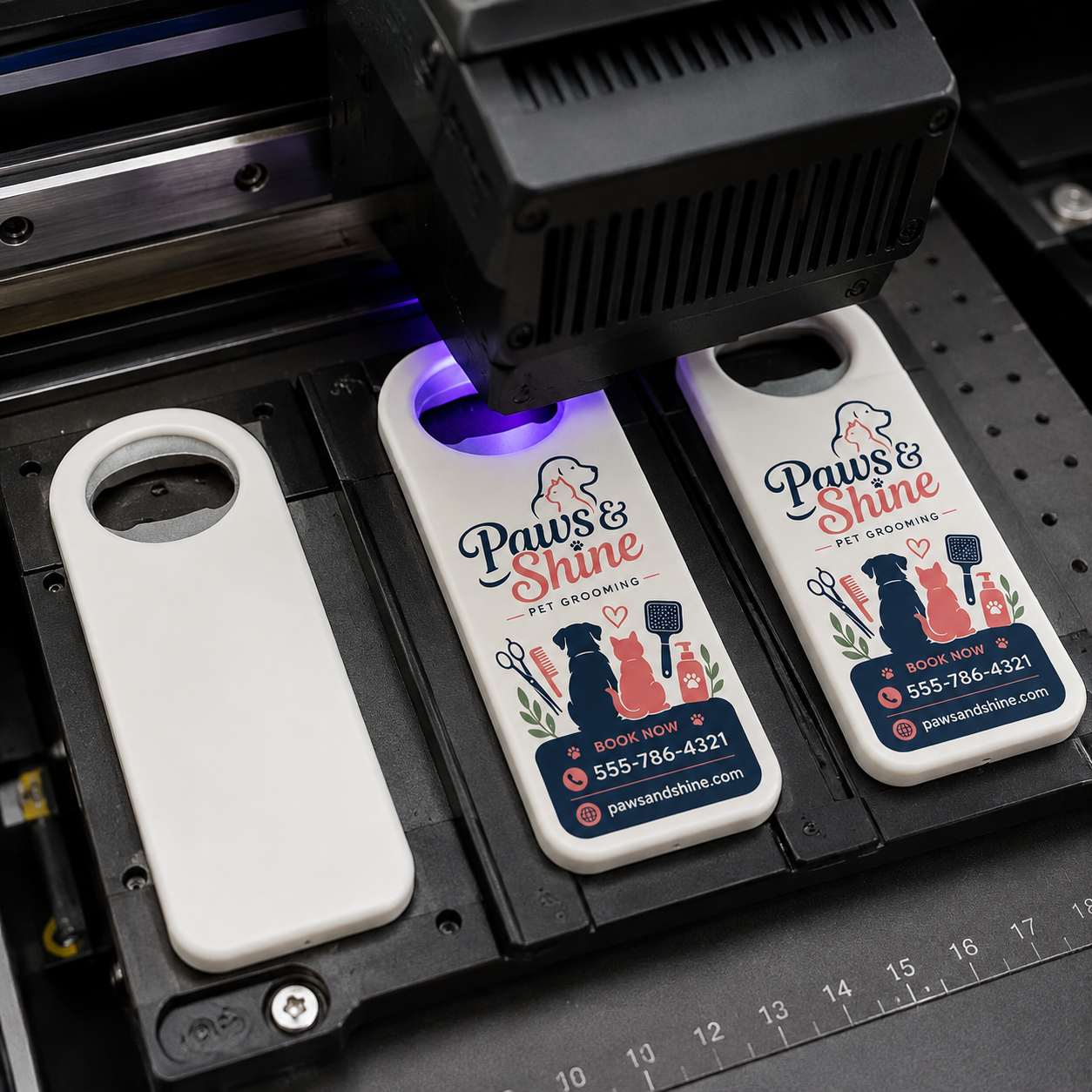 Pet Groomer Bottle Opener Magnets – UV printing process