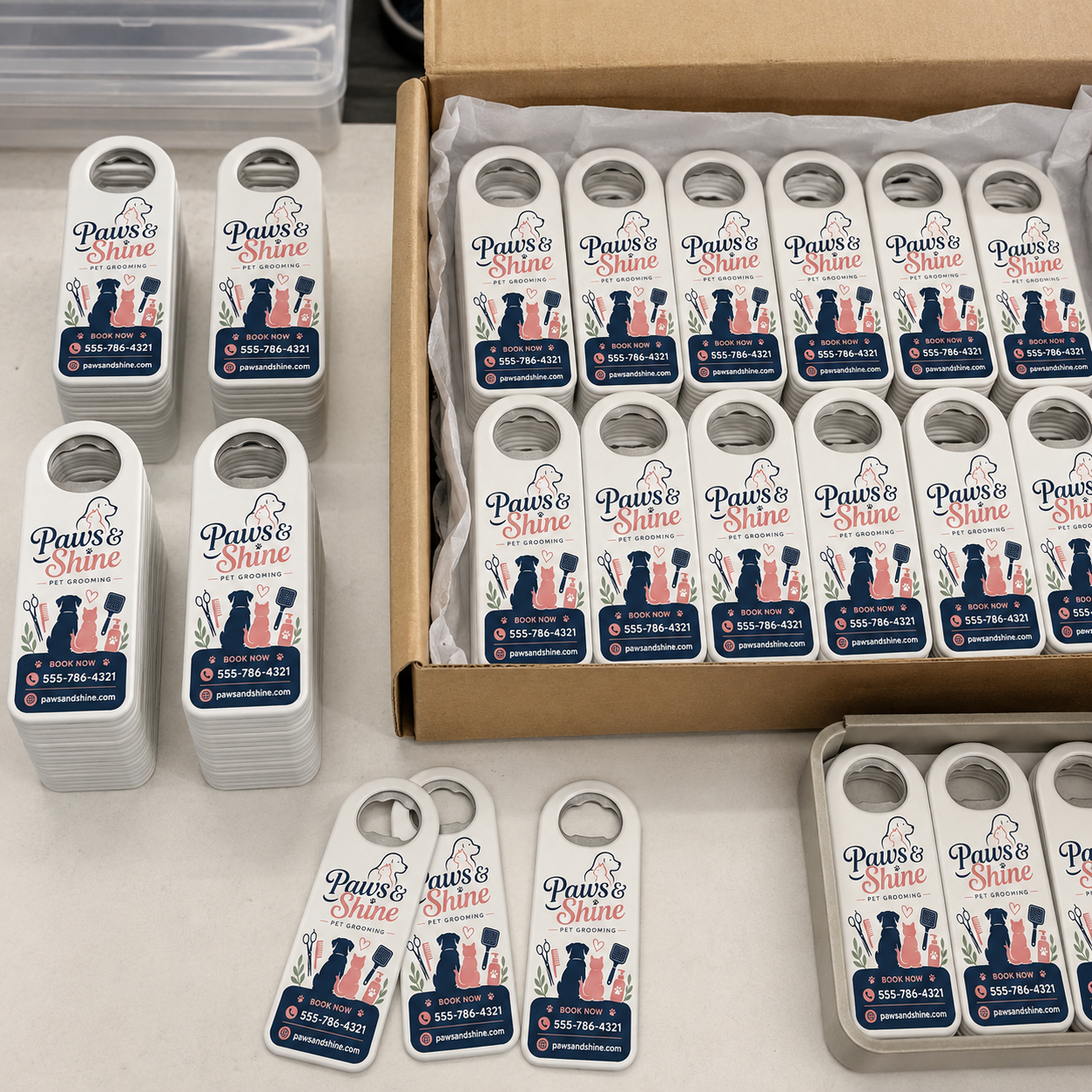 Pet Groomer Bottle Opener Magnets – bulk order presentation
