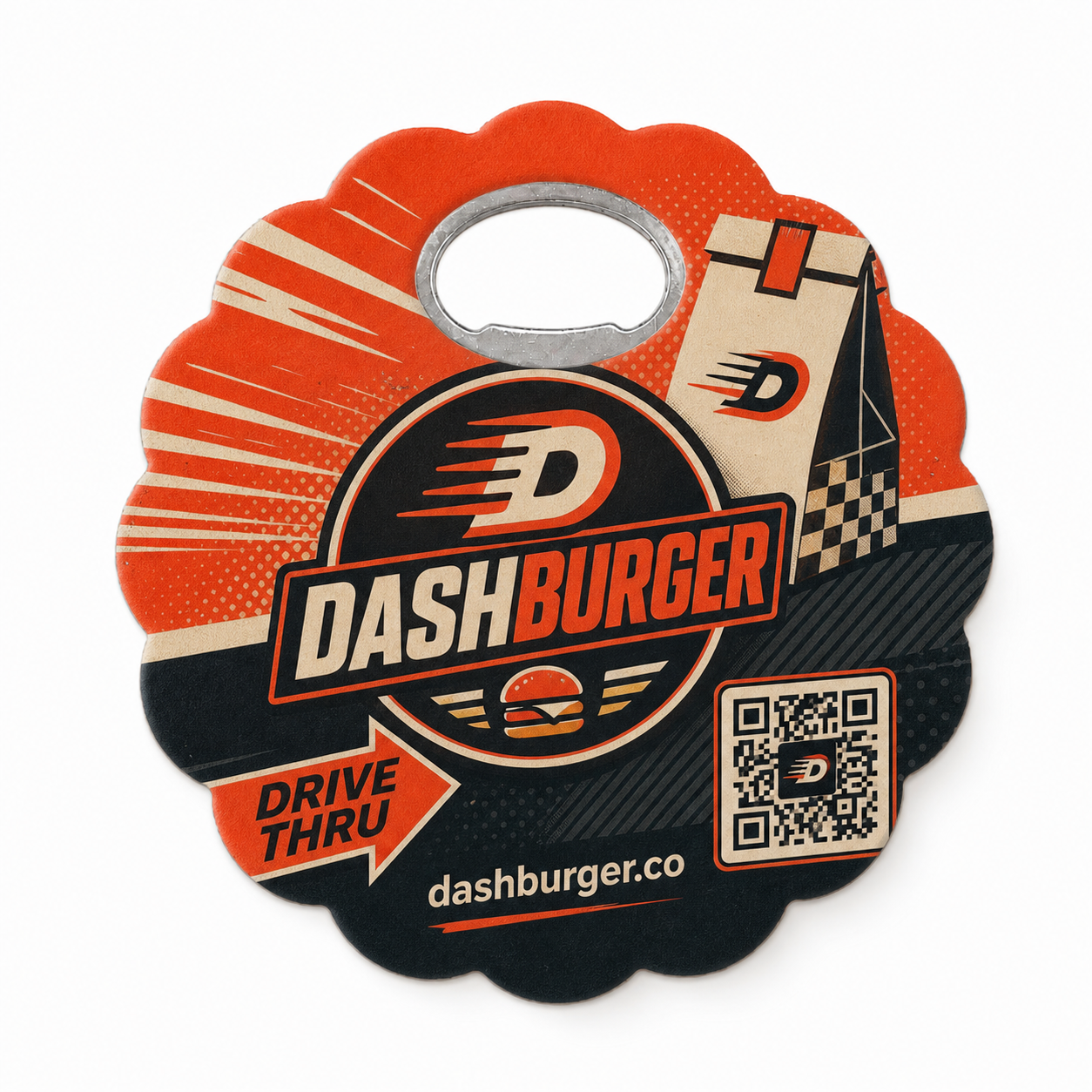 Custom Fast Food Bottle Opener Magnets – main product view