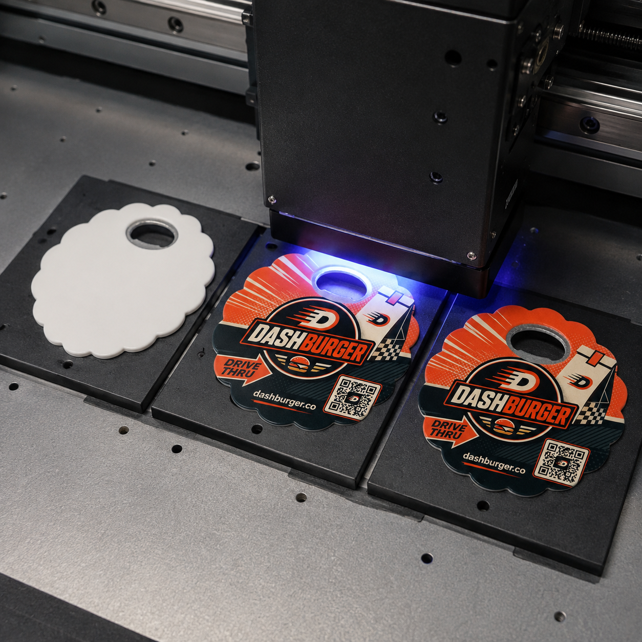 Custom Fast Food Bottle Opener Magnets – UV printing process