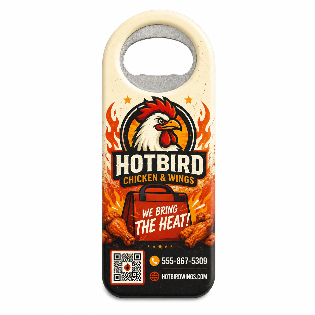 Custom Chicken & Wings Bottle Opener Magnets – main product view