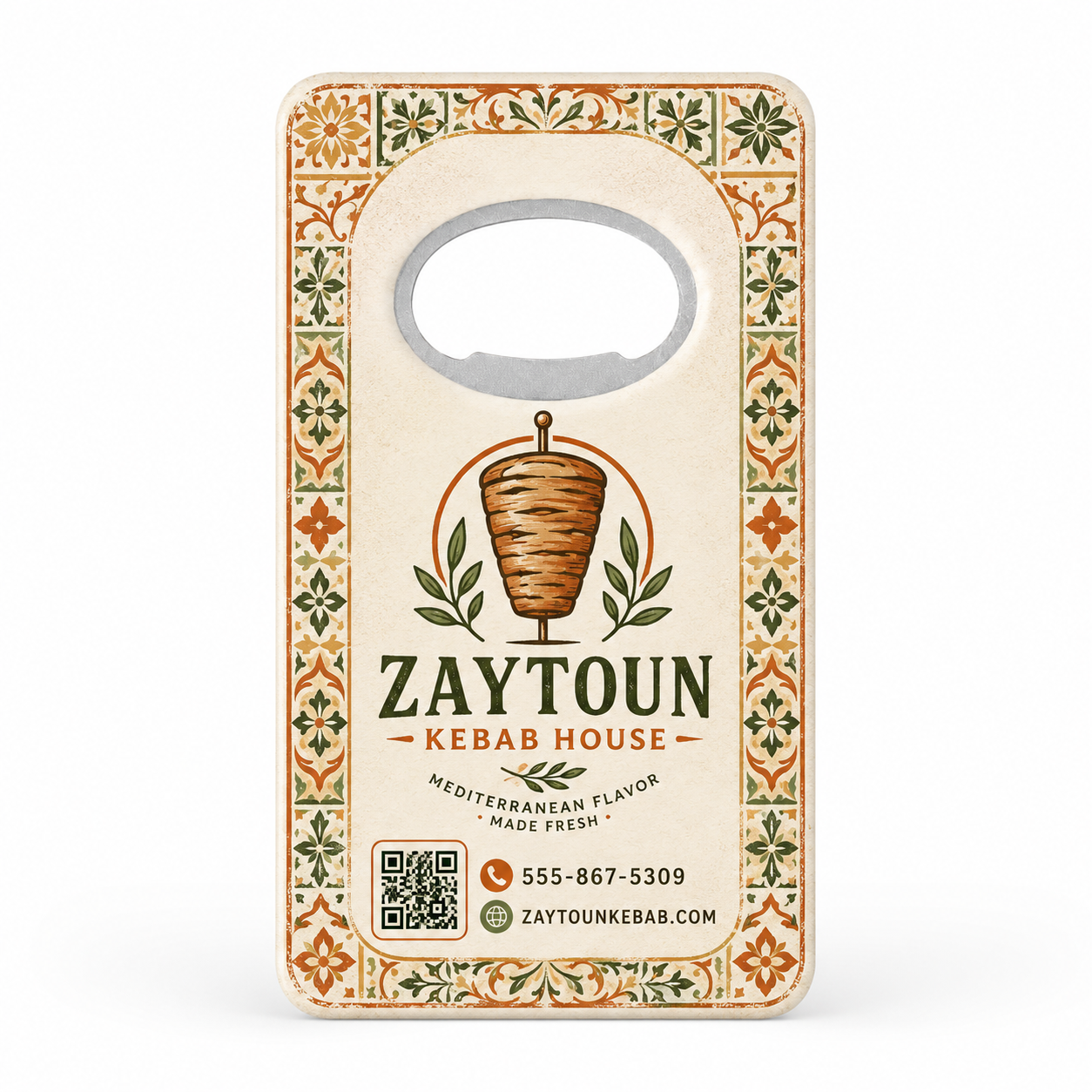 Kebab Restaurant Bottle Opener Magnets – main product view