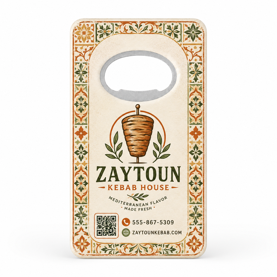 Kebab Restaurant Bottle Opener Magnets – main product view