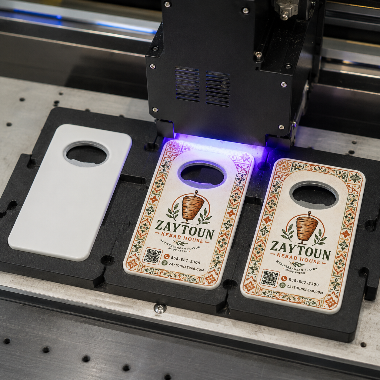 Kebab Restaurant Bottle Opener Magnets – UV printing process