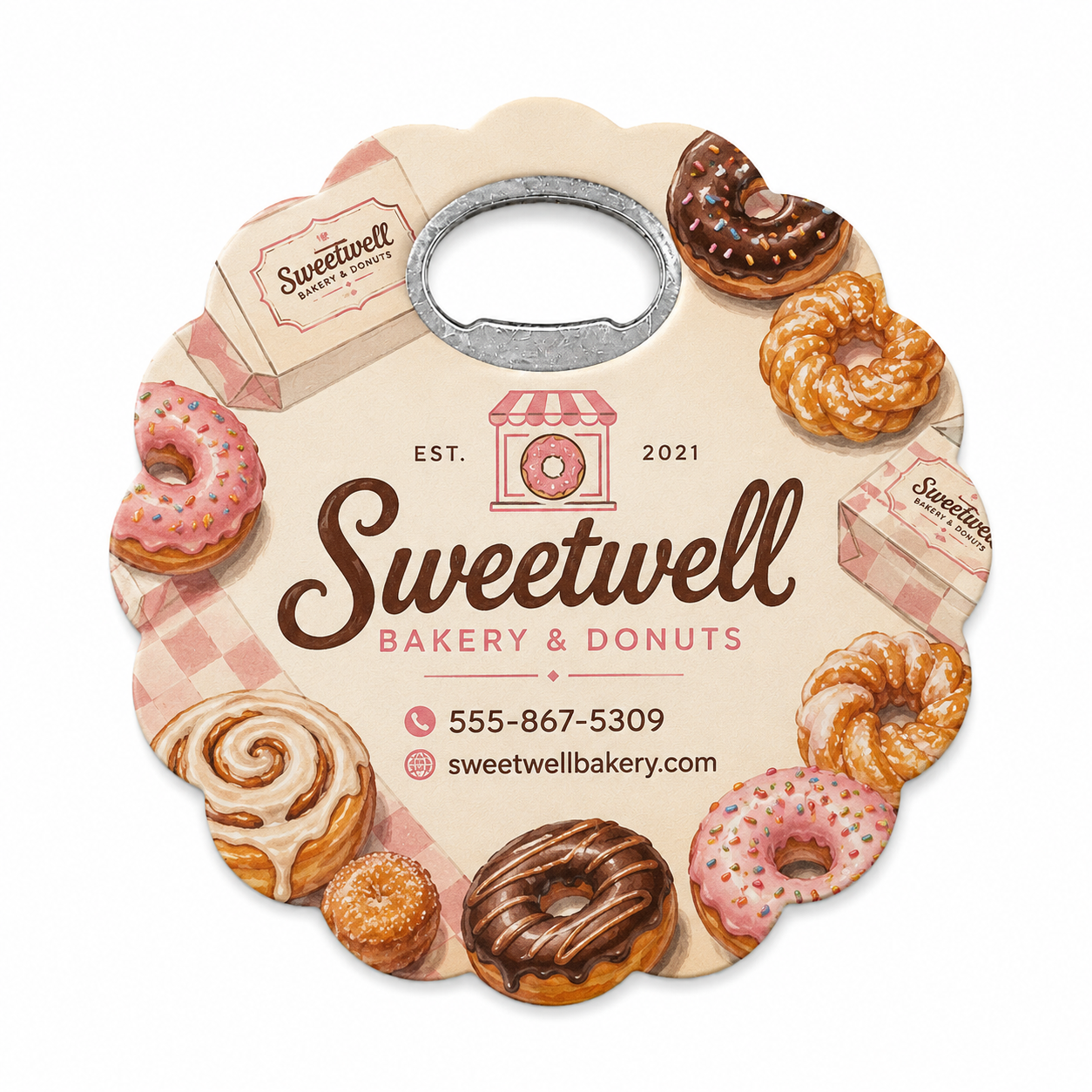 Bakery Bottle Opener Magnets – main product view