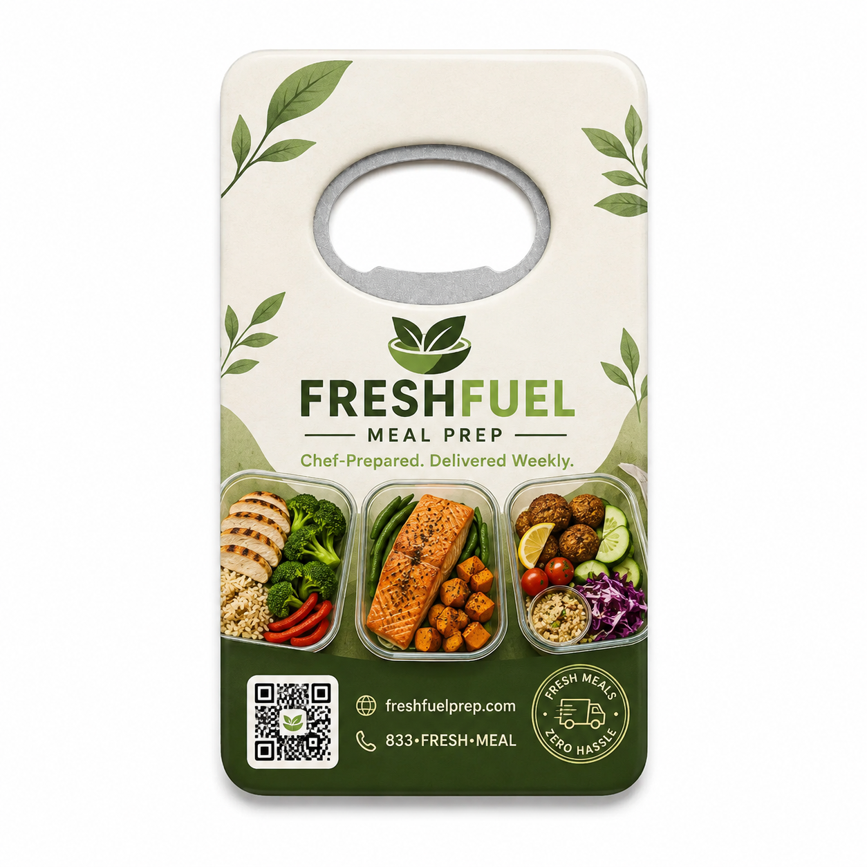 Meal Prep Delivery Bottle Opener Magnets – main product view