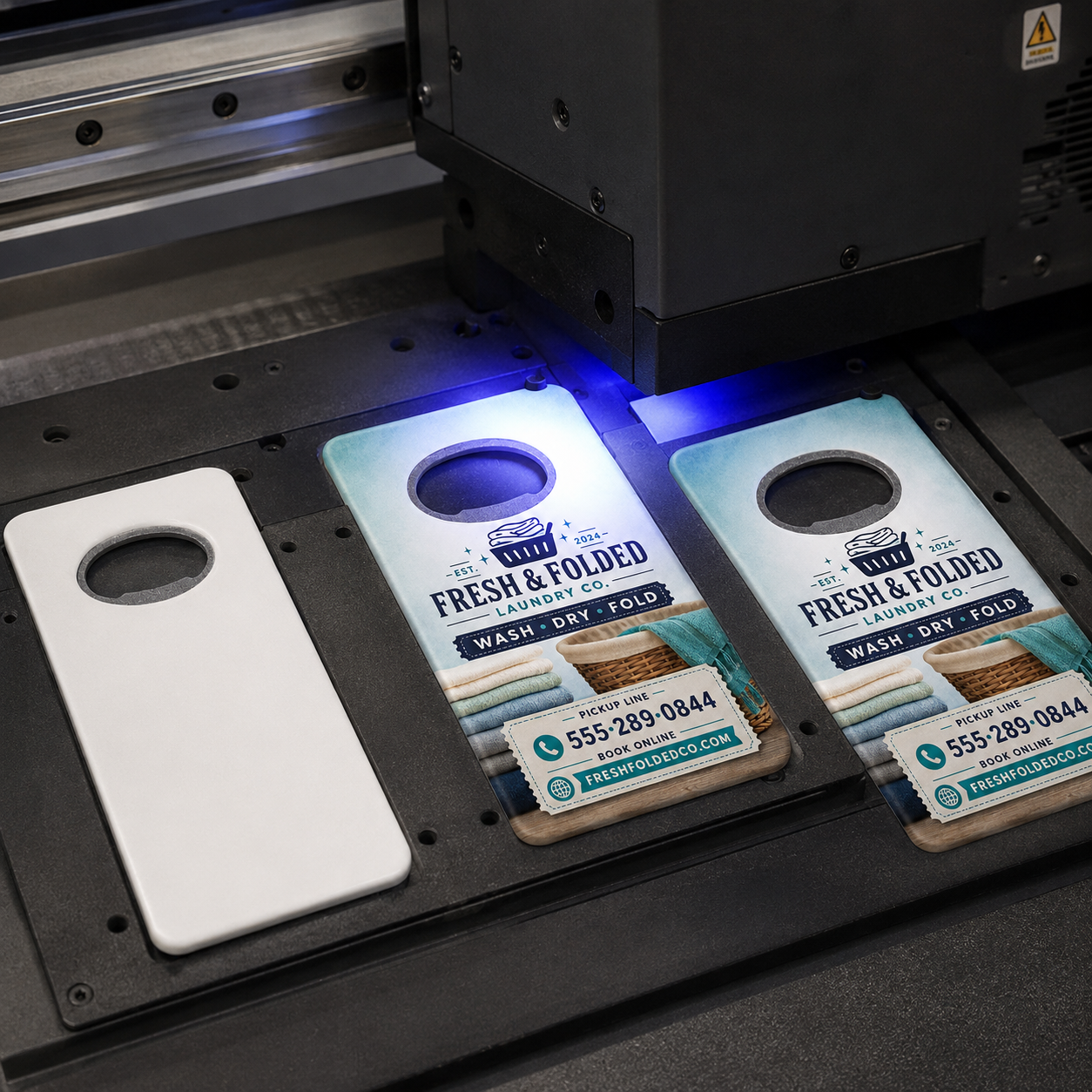 Wash-Dry-Fold Bottle Opener Magnets – UV printing process